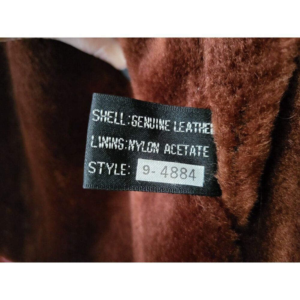 Vintage 80s Oxblood Leather Bomber Jacket Cropped Moto Wilsons - Picture 13 of 16